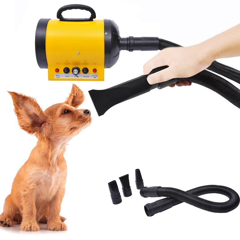 Professionell Dog Fn Animal Fn Pet Tork Flsterfn Dog Tork 2800W Metall Gul 40 X 16 X 20 Cm 9