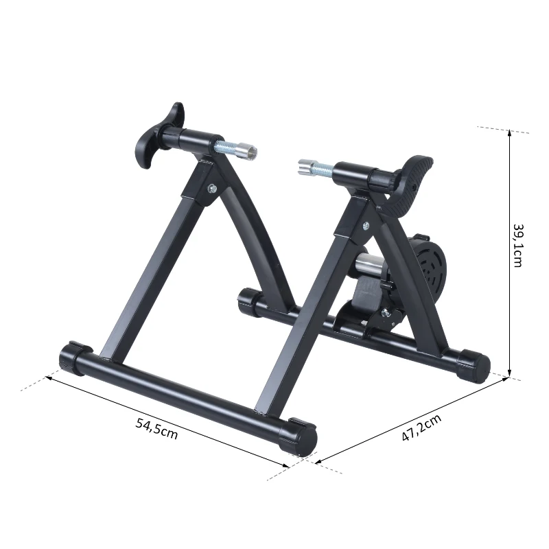 Rulltränare Cykeltränare Motionscykel Magnetbroms 26"-28"/700C Stål Svart 3