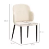 Set Med 2 Accentstolar, Scandi-design, Sammetslook, 54 Cm X 56 Cm X 86 Cm, Beige + Svart 3