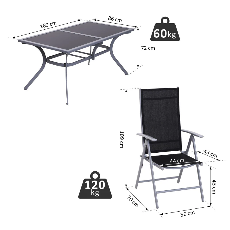 Sittset För 6 Personer, Sittgrupp, Trädgårdsset, Trädgårdsset, Trädgårdsmöbler I Aluminium 3