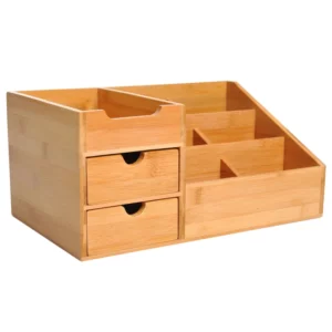 Skrivbordsorganisator Förvaringslåda Bro Box Organisation 2 Lådor Natur L33 X B20,5 X H15,5 Cm 1