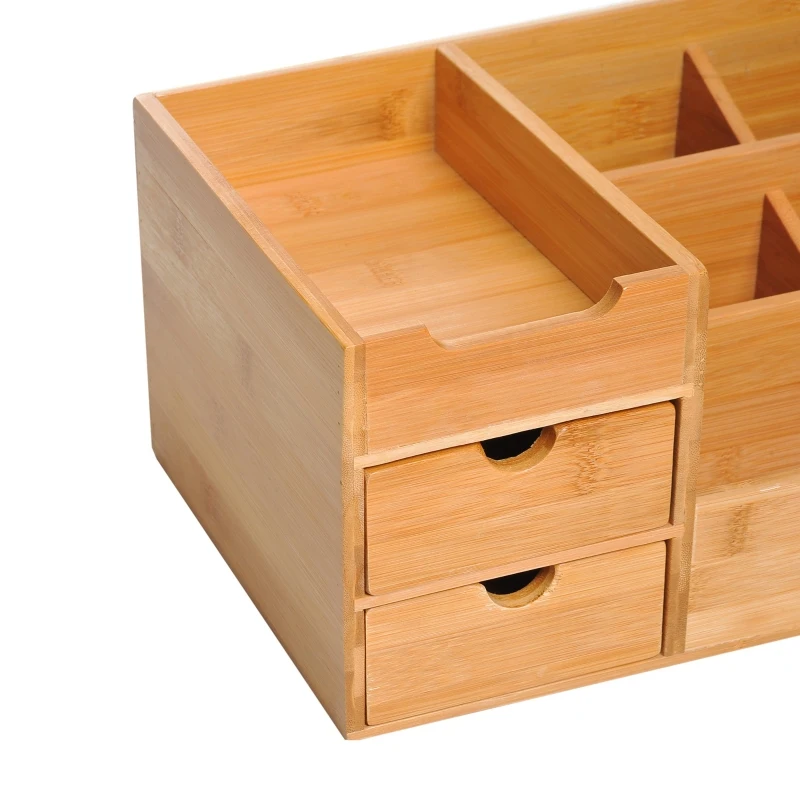 Skrivbordsorganisator Förvaringslåda Bro Box Organisation 2 Lådor Natur L33 X B20,5 X H15,5 Cm 10