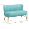 Soffa Retrodesign 2-sits Soffa, Träben, 117 Cm X 56,5 Cm X 77 Cm, Grön 3