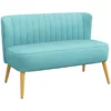 Soffa Retrodesign 2-sits Soffa, Träben, 117 Cm X 56,5 Cm X 77 Cm, Grön 6