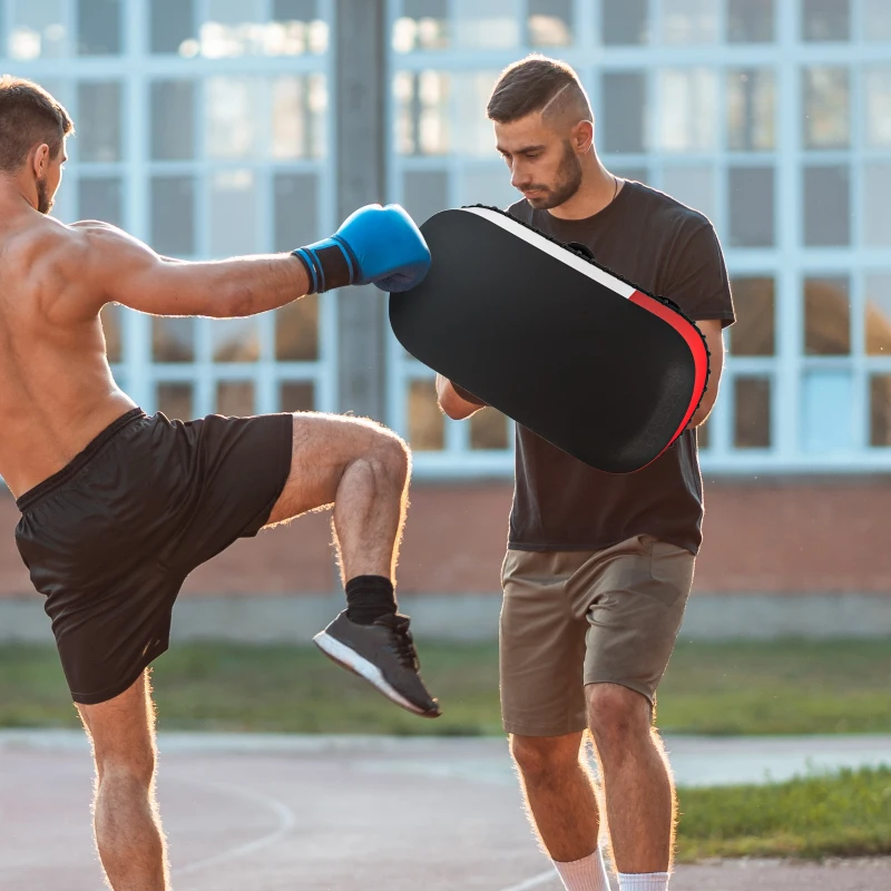 Sparkdyna För Muay Thai, Kickboxning, Fodral I Konstläder, 0,4 Kg, 38x20x18 Cm, Svart/röd/vit 2