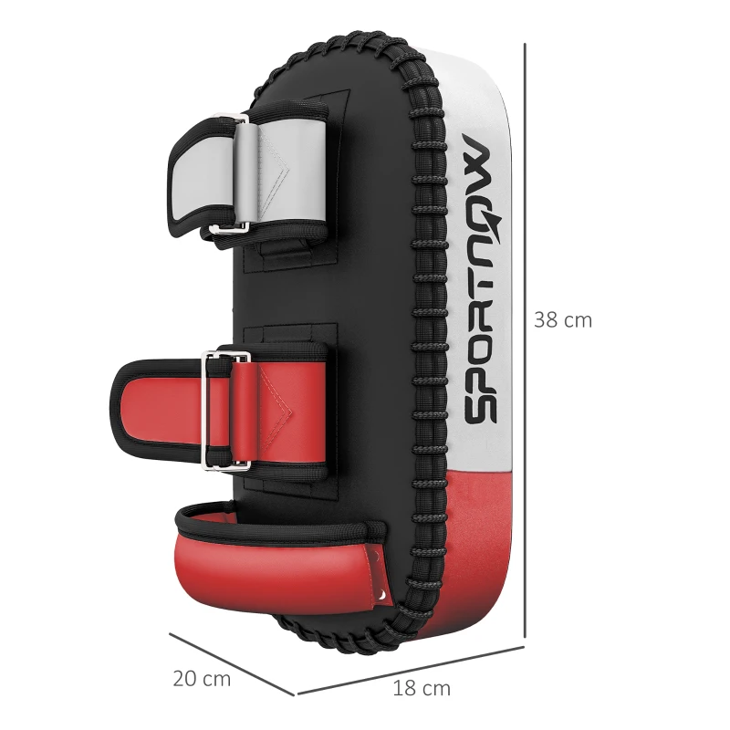 Sparkdyna För Muay Thai, Kickboxning, Fodral I Konstläder, 0,4 Kg, 38x20x18 Cm, Svart/röd/vit 3