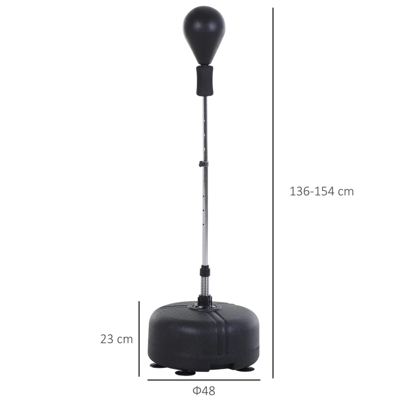 Stansbollsset Ståbox Träningsset 136-154 Cm Höjdjusterbart Med 1 Par Handskar Lämpliga För Proffs Och Nybörjare Svart 3