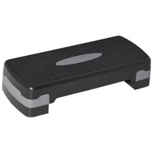 Steppingboard Aerobic Fitness Motionscykel Stepper 2-stegs Höjdjusterbar (10/15 Cm) Lämplig För Hem- Och Kontorsbruk Svart + Grå 68 X 29 X 15 Cm 1