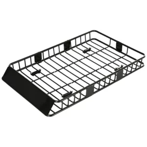 Takkorg Bil Justerbar Längd Takräcke Tak Universal Bagagehylla Bagagekorg Bagagehylla Hylla Metall Svart 162 X 99 X 16 Cm 1