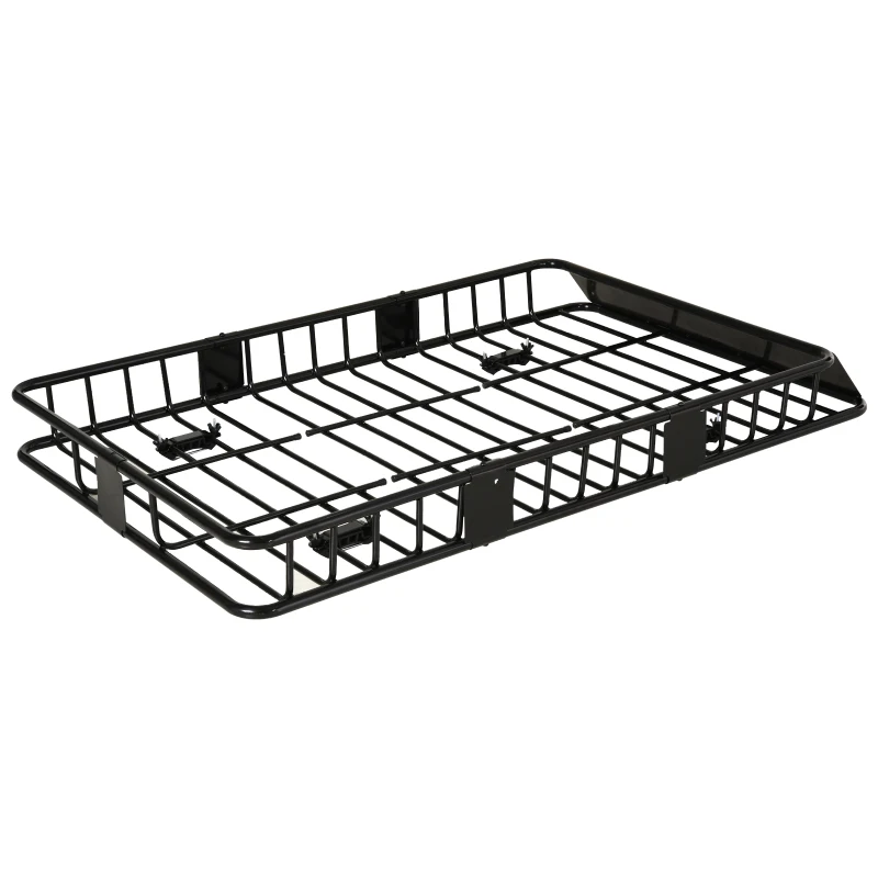 Takkorg Bil Justerbar Längd Takräcke Tak Universal Bagagehylla Bagagekorg Bagagehylla Hylla Metall Svart 162 X 99 X 16 Cm 5