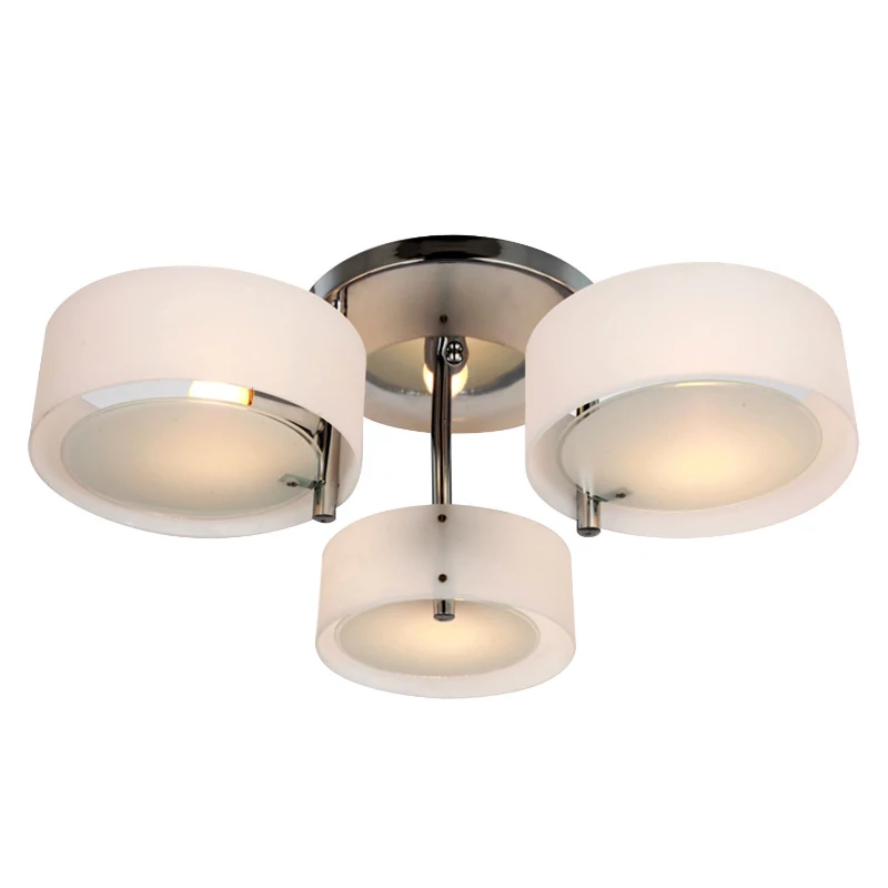 Taklampa Takljus Ljuskrona 40W Ljus 3-lampa Krom Akryl E27, Varmvit, 64xH20cm 1