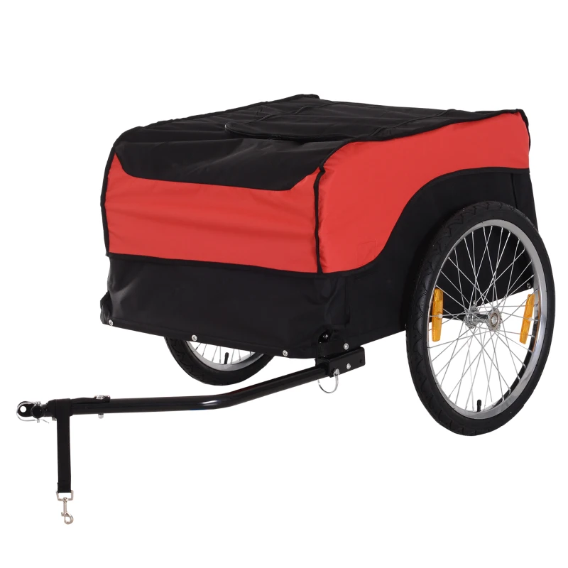 Transportsläp, Lastvagn, Cykeltrailer, Lastcykelsläp, CargoTrailer (röd-svart) 1