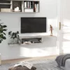 TV Lowboard Hängbräda Multimedia Vägghylla TV-hylla Multimediakonsol För Vardagsrum Sovrum Spånskiva Cement Grå 152,4 X 29,8 X 21 Cm 2