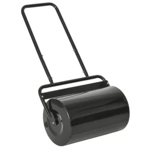 U-handtag Lawn Roller Trädgårdsrulle 32cm Diameter 38L Vatten/62kg Sand Metall Svart 58 X 32,5 X 113cm 1