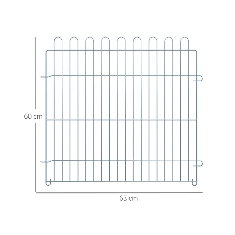 Utomhusinhägnad, Valplopp, Valpstaket, Lekhage, Valpgrind För Djur, 8 St, B63 X H60 Cm 3