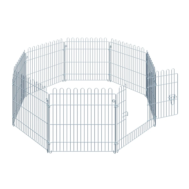 Utomhusinhägnad, Valplopp, Valpstaket, Lekhage, Valpgrind För Djur, 8 St, B63 X H60 Cm 8