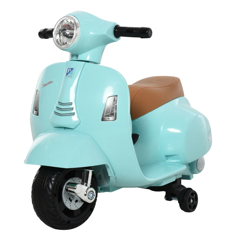 VESPA Elmotorcykel Barnmotorcykel Elfordon 18-36 Månader 3km/h LED-ljusljud PP Plast Metallgrön 66,5 X 38 X 52 Cm 11