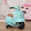 VESPA Elmotorcykel Barnmotorcykel Elfordon 18-36 Månader 3km/h LED-ljusljud PP Plast Metallgrön 66,5 X 38 X 52 Cm 10