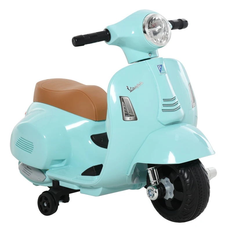 VESPA Elmotorcykel Barnmotorcykel Elfordon 18-36 Månader 3km/h LED-ljusljud PP Plast Metallgrön 66,5 X 38 X 52 Cm 1