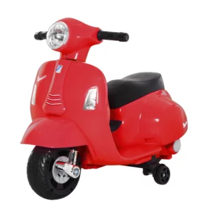 VESPA Elmotorcykel Barnmotorcykel Elfordon 18-36 Månader 3km/h LED-ljusljud PP Plast Metallröd 66,5 X 38 X 52 Cm 1