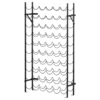 Vinställ Vinställ Flaskställ 60 Flaskor Väggfäste Metall Svart 10