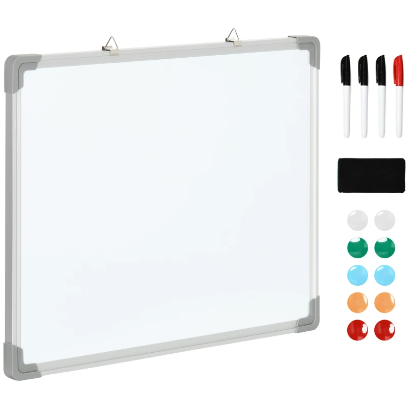 Whiteboard-magnettavla, Lätt Att Torka Av, Med 4 Markörer, 10 Magneter, 1 Radergummi, 60 X 1,8 X 45 Cm 11