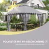 Ersättningstak För Lusthus, Med Ventilationstak, Vattenavloppshål, Polyester, 3 X 3 M, Ljusgrå 4