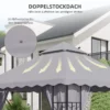 Ersättningstak För Lusthus, Med Ventilationstak, Vattenavloppshål, Polyester, 3 X 3 M, Ljusgrå 5