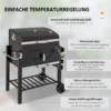 Kolgrill Rökare BBQ Rökare, 1 Hylla, 1 Handdukshållare, 2 Grillgaller, 113 Cm X 65 Cm X 108 Cm, Svart 5