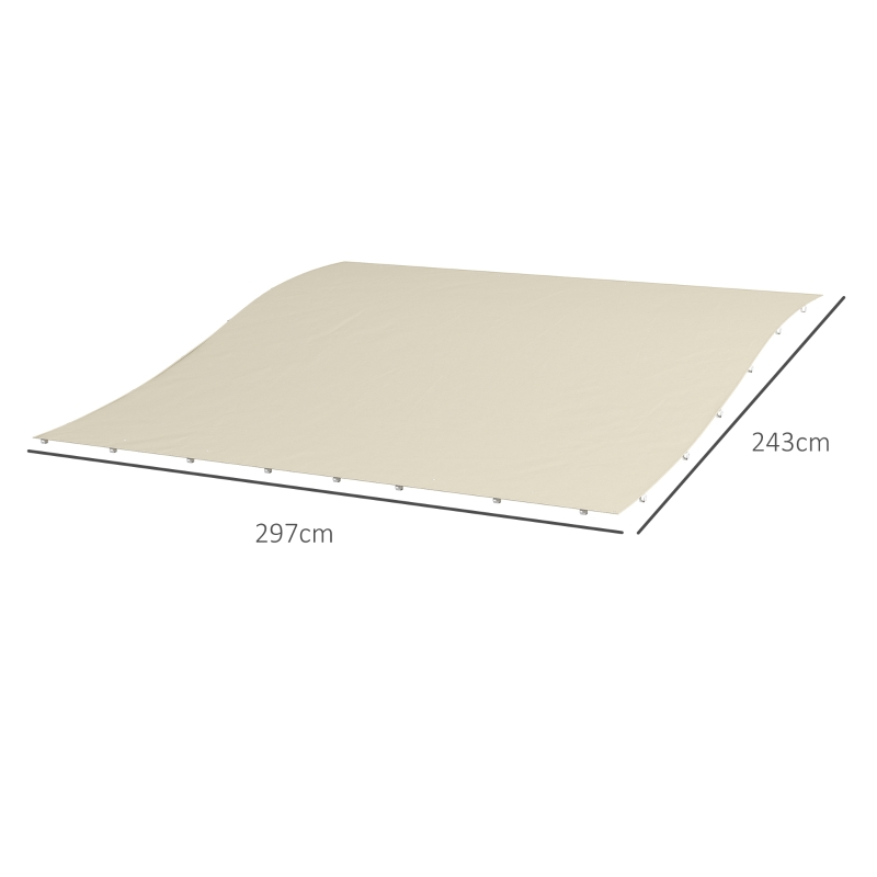 Markisbyte Takbytestak För Markis, Väderbeständig, 297cm X 243cm, Beige 3