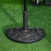 Parasollfot, Halvrund, 9 Kg, Blommönster, HDPE/cement, För Paraplystolpar 35/38/48 Mm 2