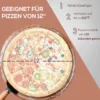 Pizzaugn Pizza Vedeldad Ugn, 1 Pizzaskal, 1 Pizzasten, 81 X 40 X 72 Cm, Svart + Natur 4