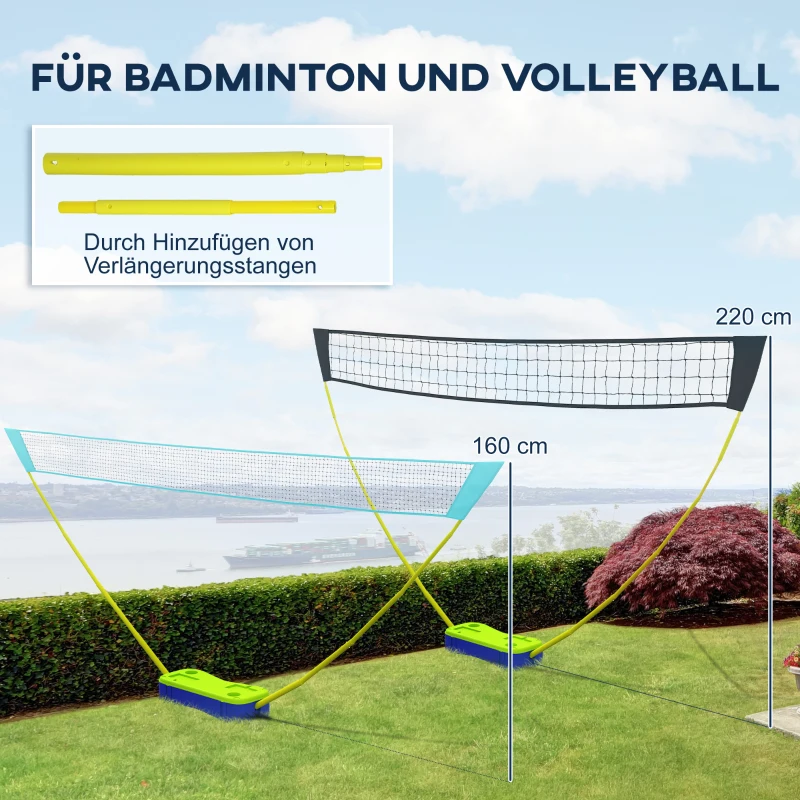 Badmintonnätset Volleybollnätset 3 Delar Set 400cm X 22,4cm X 155cm Svart + Blå + Grön 4