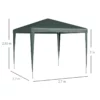 Gazebo 2,7x2,7m, Snabbmontering Med Klicksystem, Rostfri Ram, Mörkgrön 3