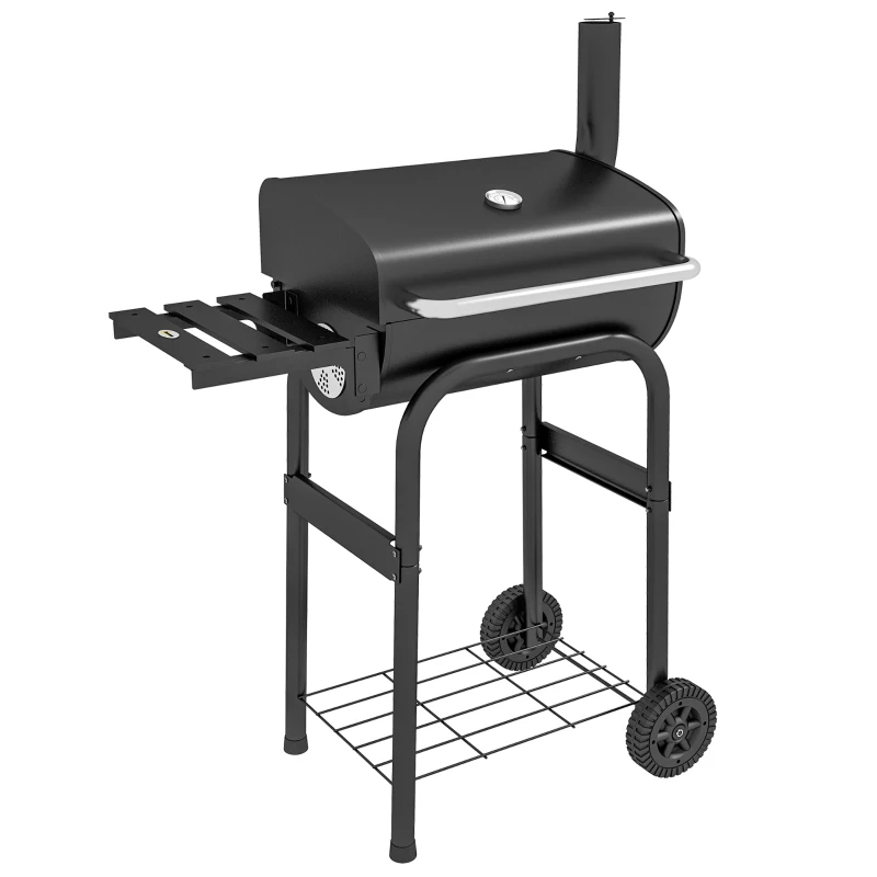 Kolgrill Rökare BBQ Grill, 1 Hylla, Inkl. Termometer, 83 X 46,5 X 115 Cm, Svart 10