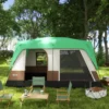 Campingtält För 7-8 Personer, Nätfönster, Med Bärväska, 4,90 X 3,05 X 2,25 M, Grönt 9